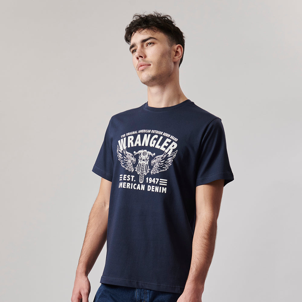 RIDE T-SHIRT IN DARK NAVY