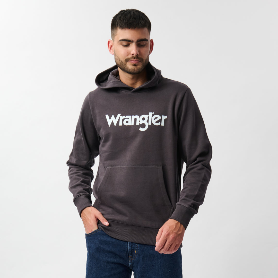 KABEL HOODED FLEECE IN FADED BLACK