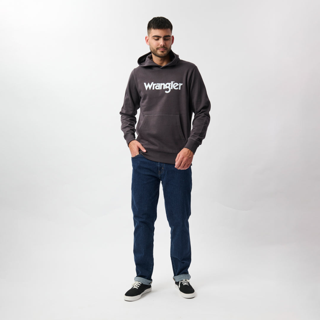 KABEL HOODED FLEECE IN FADED BLACK