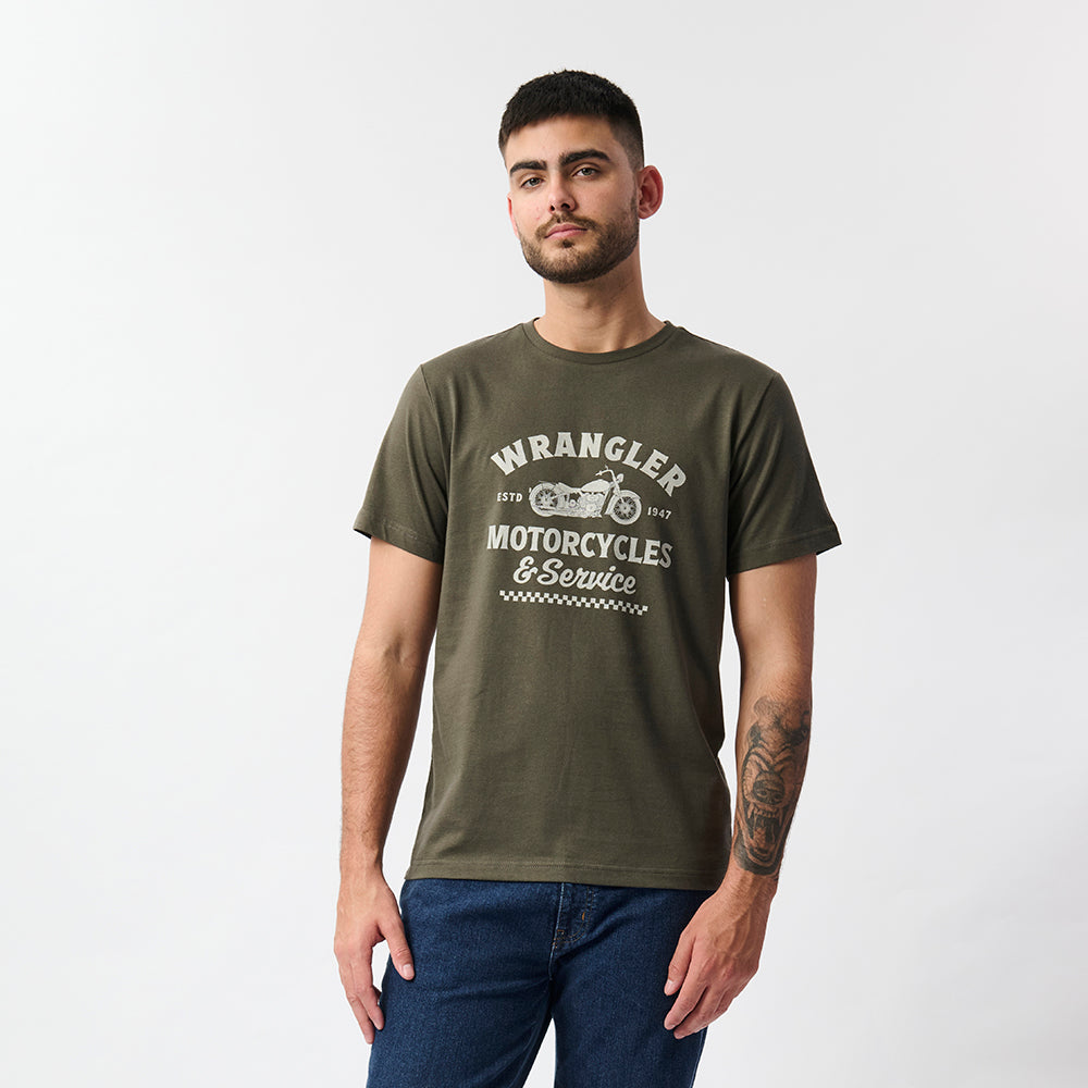 SMOKE T-SHIRT IN NEW TAUPE GREEN