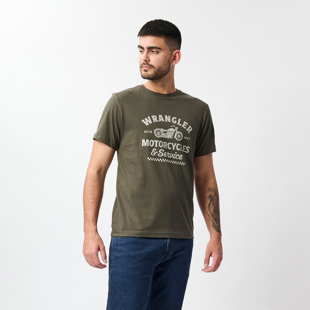 SMOKE T-SHIRT IN NEW TAUPE GREEN