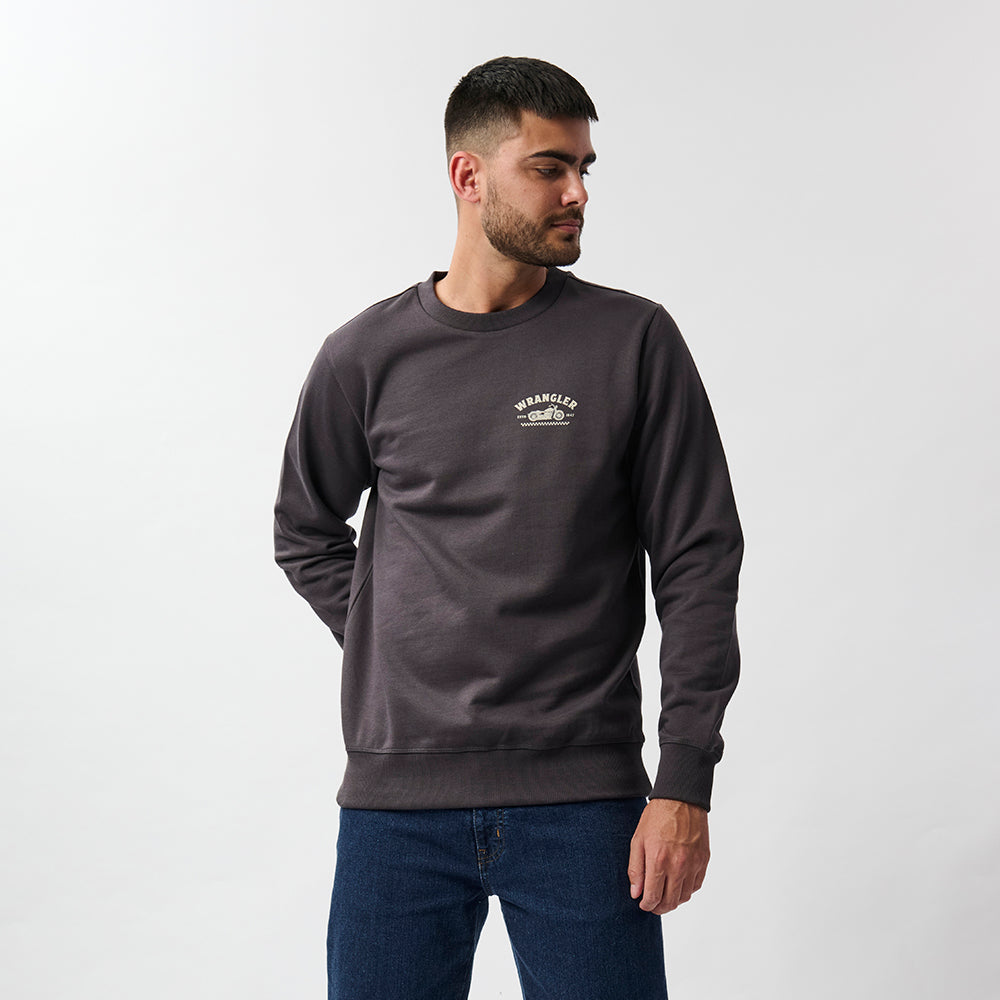 SMOKE CREW FLEECE IN FADED BLACK