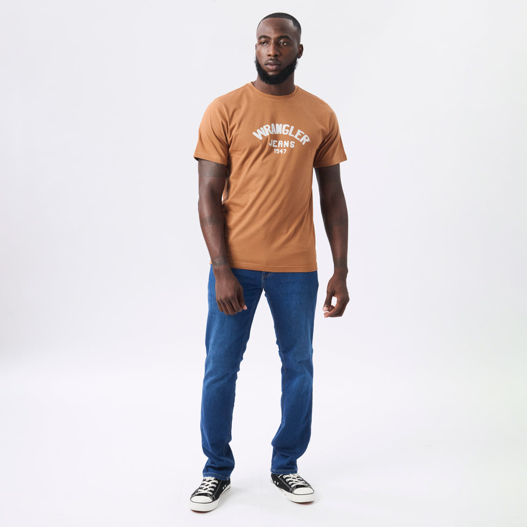 1947 JEANS T-SHIRT IN UTILITY BROWN