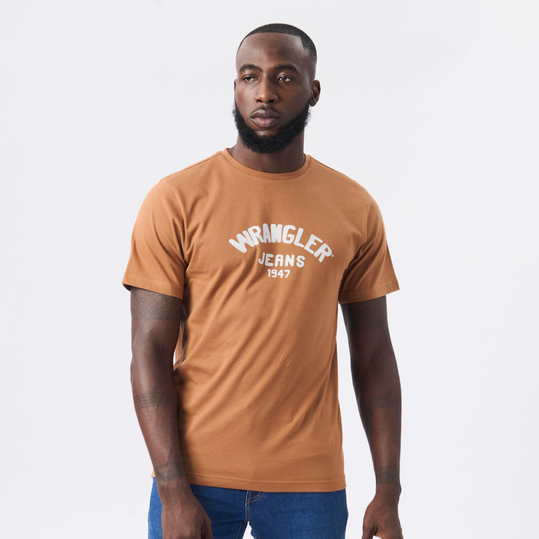 1947 JEANS T-SHIRT IN UTILITY BROWN