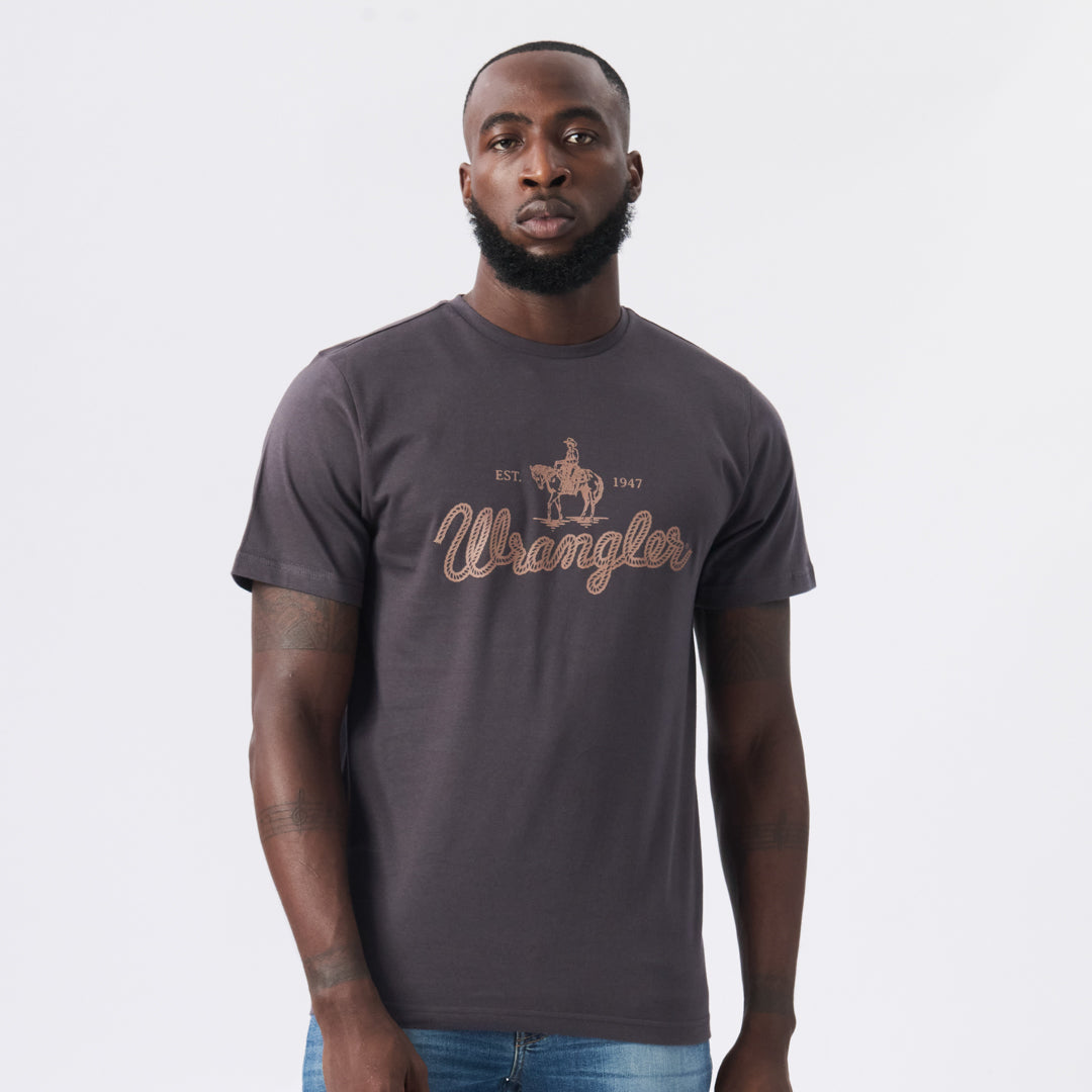 POST T-SHIRT IN FADED BLACK
