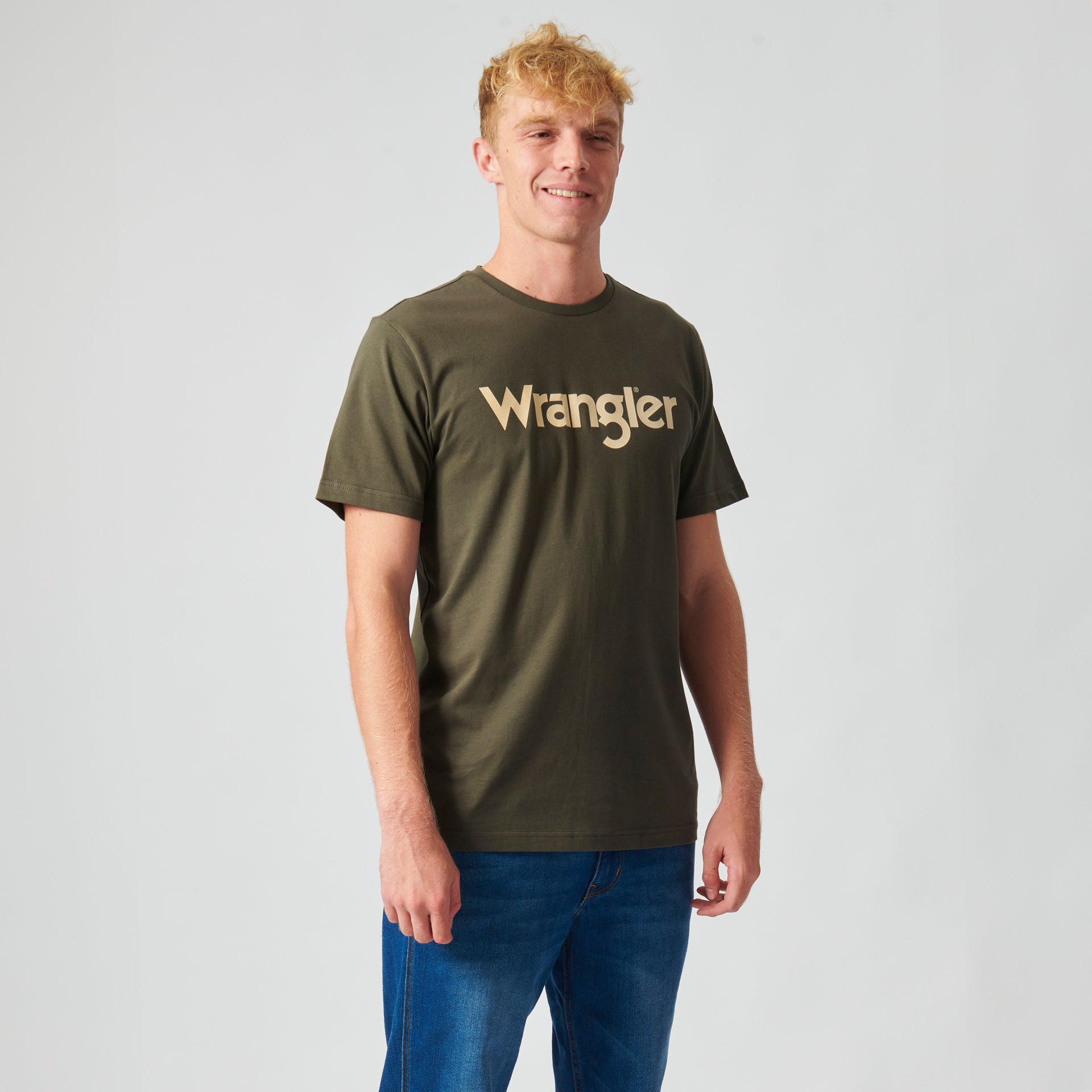 KABEL T-SHIRT IN DUSTY OLIVE