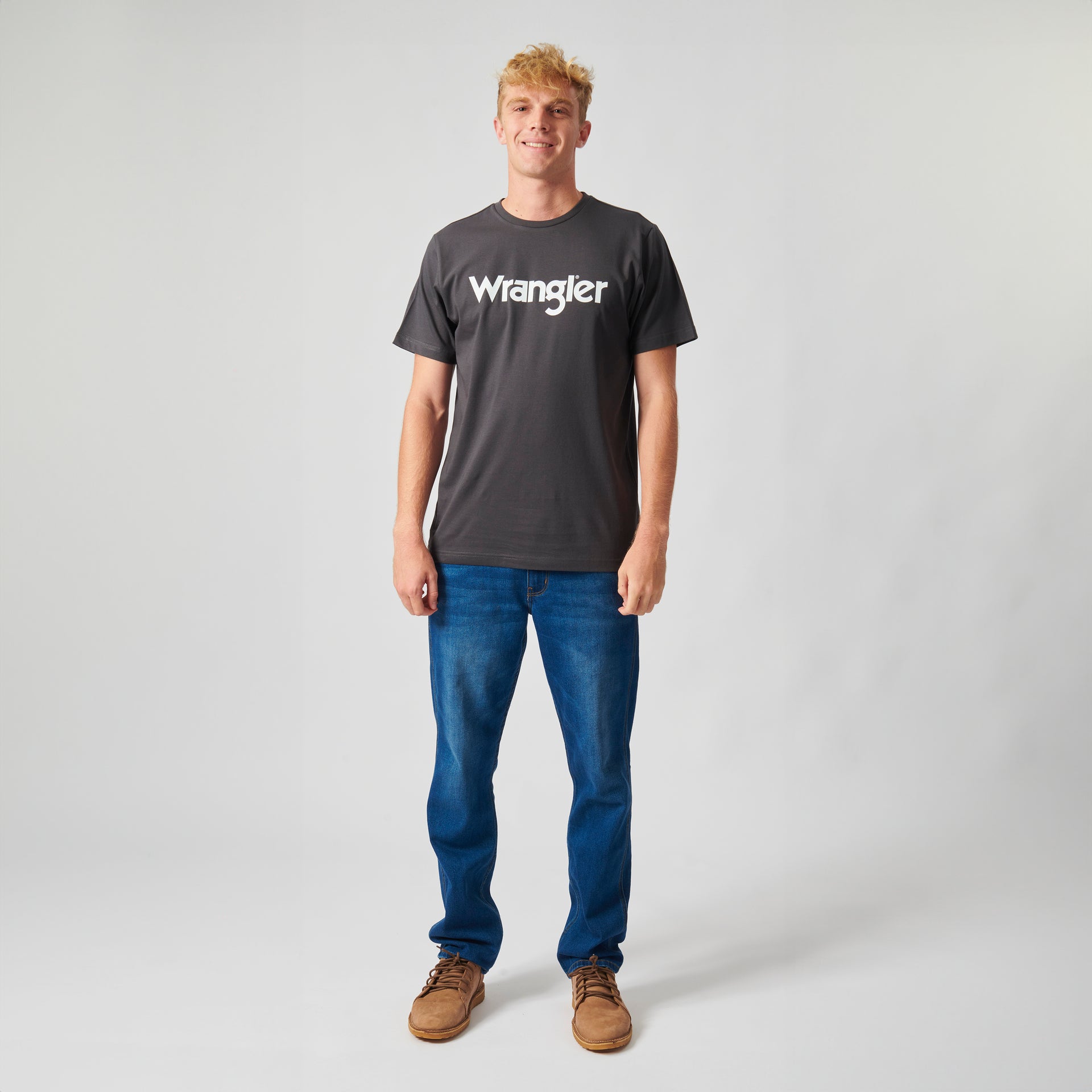 KABEL T-SHIRT IN FADED BLACK