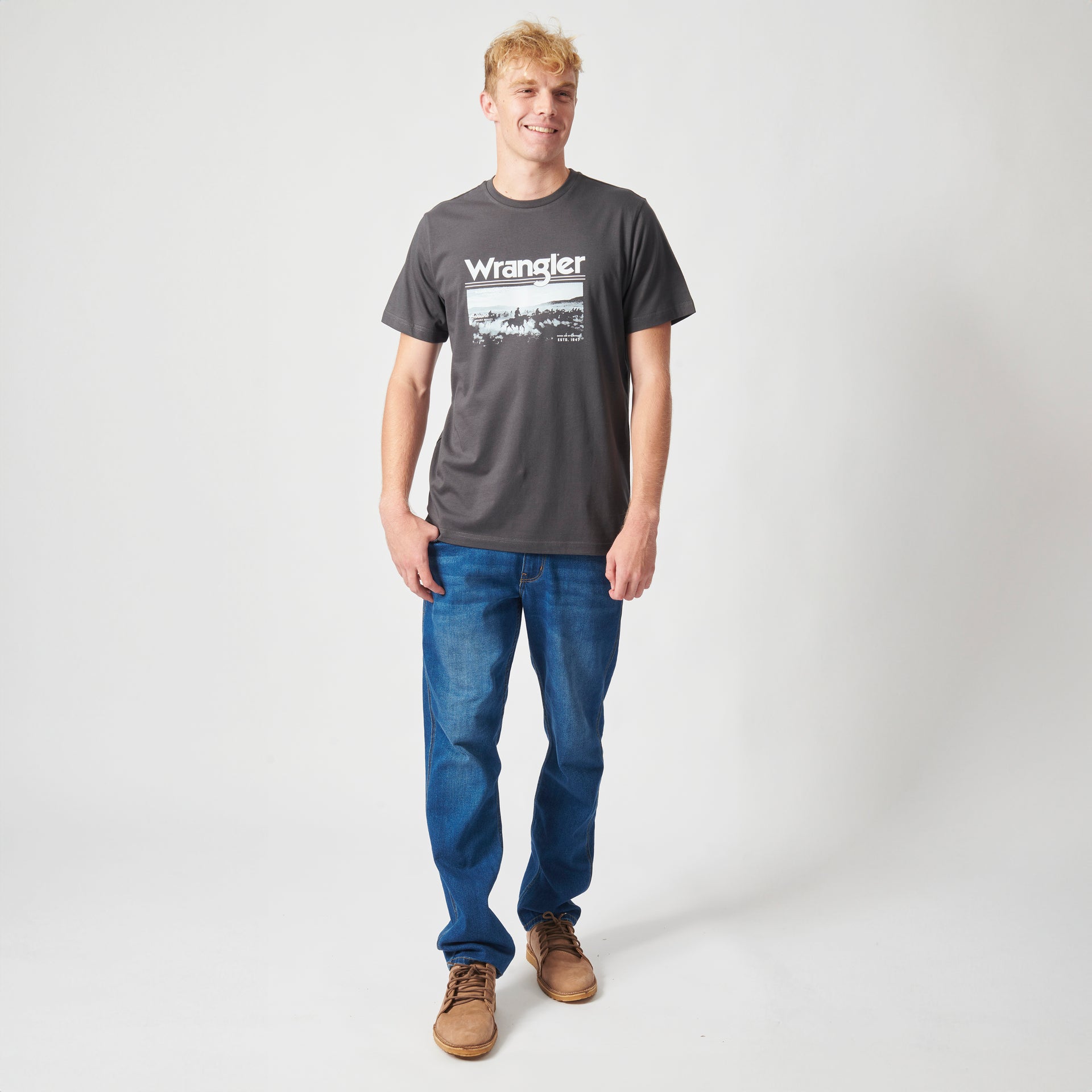 GENUINE T-SHIRT IN FADED BLACK