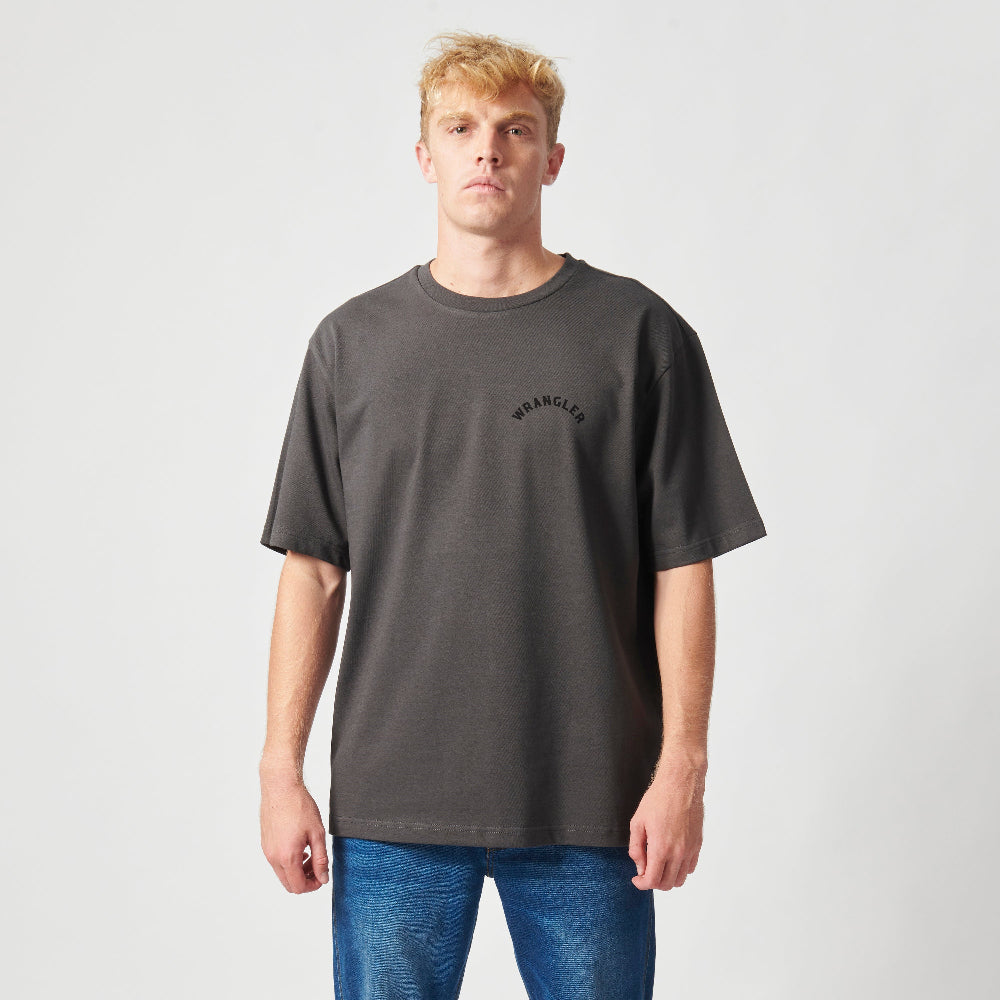 SHELLY T-SHIRT IN FADED BLACK