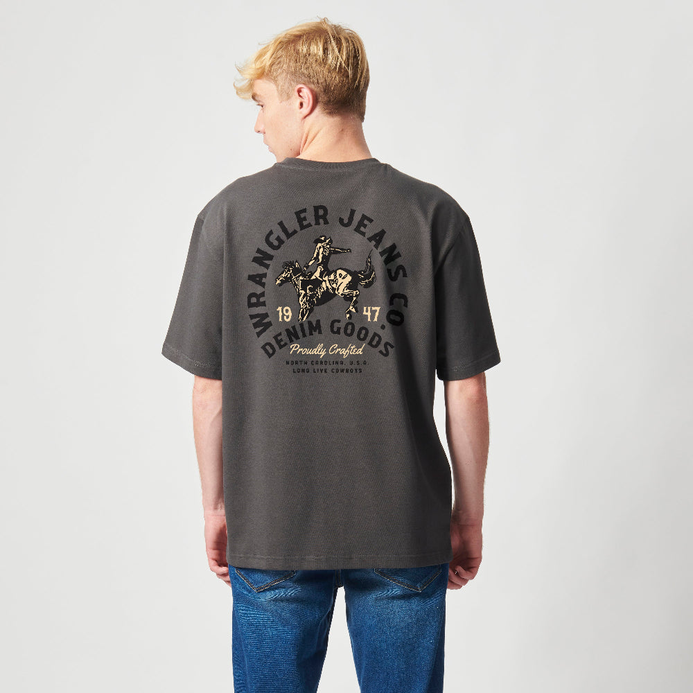SHELLY T-SHIRT IN FADED BLACK
